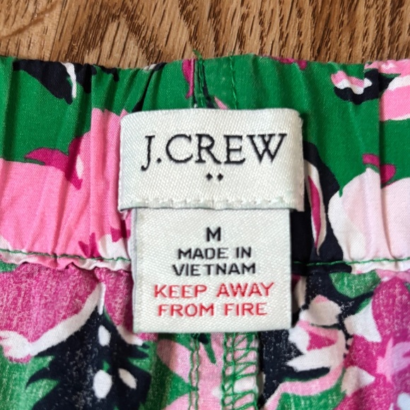 J Crew Floral Green Sleep Shorts - Picture 4 of 4